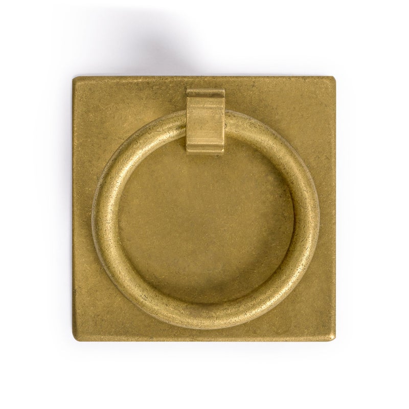 Hardware Philosophy "Ring Plate Pulls 2.3 Inches - Set of 2 - Architectural, Interior Design, Furniture Cabinet Customization Hardware - Image 1